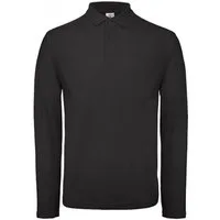B&C Langarm-Poloshirt Herren Long Sleeve Polo ID.001 / 100 % Baumwollpiqué