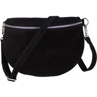 MIRROSI Bauchtasche Damen,Wildleder, Made in Italy,Umhängetasche, Brusttasche (Schultertasche für jeden Anlass (1 Tasche & 1 oder 2 Gurte), 26x20x8 cm, Reißverschlussfach auf der Rückseite), Crossbody Bag, gemusterten& verstellbaren Schulterriemen