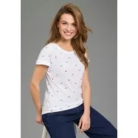 KangaROOS Print-Shirt kurzärmelig, figurumspielend, mit Print, mit Rundhalsausschnitt