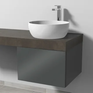 Sanipa Waschtischunterbau mit Auszug 2morrow (P2320) 340x500x520 Anthrazit-Glanz, P232079 P232079