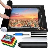 AKKEE Puzzleunterlage 1500/3000 Teile,Tragbare Puzzles Matte, Puzzlematte Rolle Aufblasbar, (1500-tlg), Filzmaterial