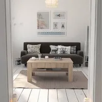 Vicco Couchtisch Milan, Sonoma, 92.2 x 65 cm (1-St), Drehbar