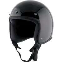 Bores Motorradhelm Gensler Bogo III Black Edition Jethelm, Doppel-D-Verschluss