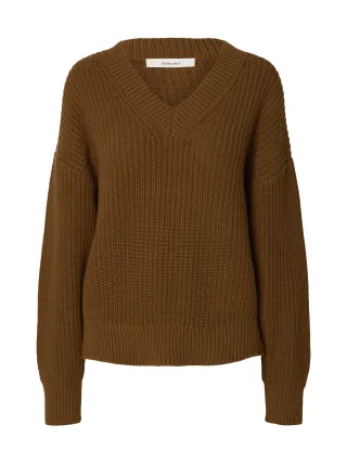 selected women - SLWSELMA SUS LS KNIT V-NECK - Gr. - M