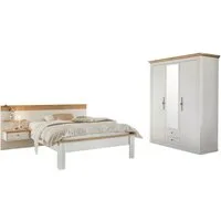 OTTO home Schlafzimmer-Set Westminster, beinhaltet 1 Bett, Kleiderschrank 3-türig und 1 Wandpaneel
