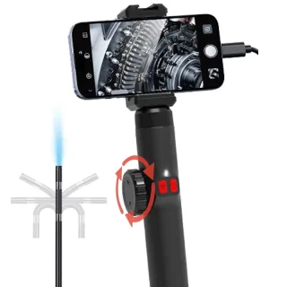LAFOCH Two Way 360 Rotating Endoscope Camera 1080P High Resolution IP67 Waterproof Probe 8 LED Lights for Android iOS De