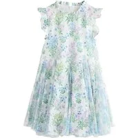 LAURA ASHLEY Tüllkleid Laura Ashley Strukturiertes Kleid mit Einsatz (1-tlg)