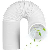 FELIXLEO Abluft-Set 150mm Abluftschlauch Klimaanlage 2m Verlängerung Weiß