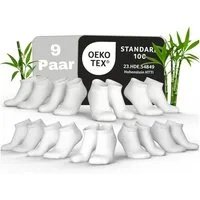 MEDOLY Sneakersocken Bambus Sneaker-Socken gegen Schweißfüße, mit 70% Viskose (9 Paar) aus Bambus-Zellstoff, ohne störenden Gummibund