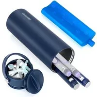 LuxusKollektion Kühltasche Kühltasche Insulin Pen 48h TSA Kühlakku Isl_cup_marineblau