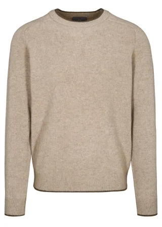 COMMANDER Finest Clothing - Rdh.-Pullover, uni irish cream mel. - Gr. - XL