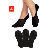 LASCANA ACTIVE Füßlinge Damen Ballerina Socken Rutschfest, Atmungsaktiv (Packung, 3-Paar, No Show) mit Pikee Struktur unsichtbare Sneaker Socken