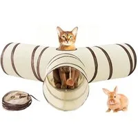Toomoke Agility-Tunnel Faltbarer Katzentunnel,Agility-Tunnel,Tier-Intelligenzspielzeug, für Kätzchen, Welpen, Kaninchen, kleine Hunde Katze Spielzeug,Hundenspielzeug,Spieltunnel