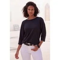 Vivance 3/4-Arm-Shirt aus bügelfreier Crêpe-Qualität Sommerliches 3/4-Arm-Shirt