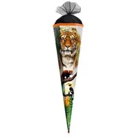 Roth Schultüte Motiv-Schultüte Tiger 85cm eckig Tüllverschluss