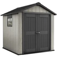 Keter Gartenhaus Oakland 757 abschließbar Schuppen für Garten 8400 L Winterfest, BxT: 230,00x223,80 cm, 4,5m² Grundfläche, anstreichbar und wartungsfrei