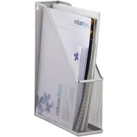relaxdays Organizer Stehsammler Metallgeflecht, silber