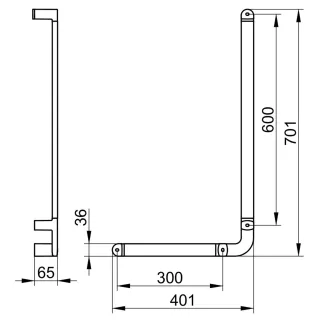Keuco Winkelgriff Elegance 31606, verchromt 31606010602