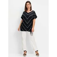 Sheego T-Shirt T-Shirt Kurzarm mit Tunnelzug am Saum