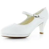 White Lady 836 Leder Brautschuhe mit Spange Spangenpumps