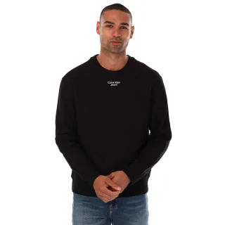 Herren Calvin Klein Jeans Relaxed Baumwoll-Terry Sweatshirt in Schwarz