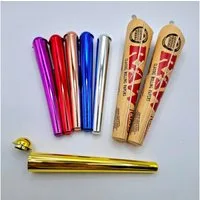 RAW Transportbehälter 2x 3 Stück vorgedrehte Hülsen + 6 bunte Cone Holder, 12 teiliges Set aus je 6 Cones und je 6 Jointhüllen
