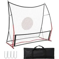 GarveeMore Fußballtor, Fußball Rebounder Netz 2-in-1 für Einzel- oder Teamtraining