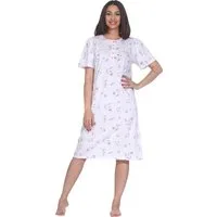 Normann Nachthemd Damen-Nachthemd Single-Jersey Blumen