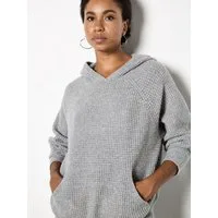 Apricot Strickpullover Strick-Hoodie mit Kanguru-Tasche