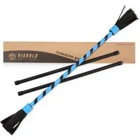 Diabolo Freizeitsport Spiel Flowerstick 59cm - Jonglage Set für Anfänger, Jonglage, Devil Stick Basic UV (blau) Spielzeug ab 5 - Balance Training Kinder