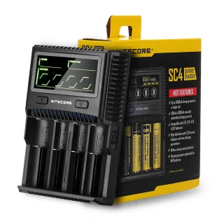 Nitecore SC4 3A Fast Charge LCD Intelligent Battery Charger Super for Li-ion IMR LiFePO4 Batteries For Flashlight RC Toy