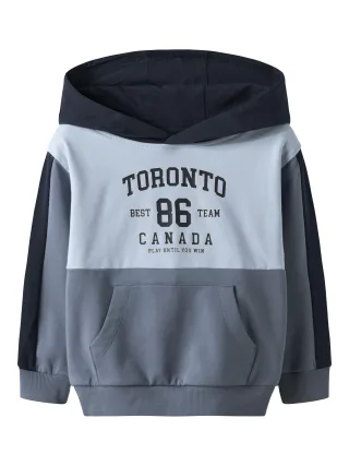 NAME IT - NMMSEJR LS NREG SWEAT WH BRU flint stone - Gr. - 110