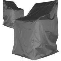 Quick Star Gartenmöbel-Schutzhülle 2 Stück Hochlehner- und Stapelstuhlhülle (2-St), 280g Polyester / PVC beschichtet