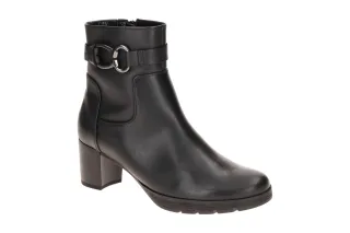 Gabor 8030.02 Damen Stiefeletten schwarz Plateau Ankle Boots - Echtleder, Gum...