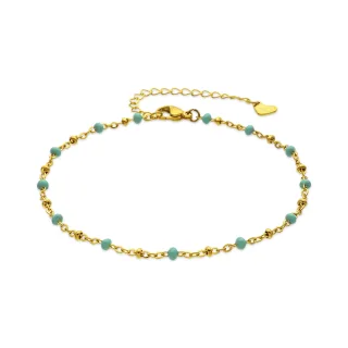 Luxenter-Armband aus Metalllegierung und grün lackiert, mit 18-karat-Gelbgold – Basor