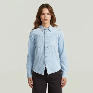G-Star - Kick Slim Shirt ls wmn sun faded blue mist - Gr. - S