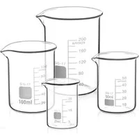 FELIXLEO Messbecher Glas Messbecher 25 50 100 200ml Abgestuft Labor Küche, (4-St)