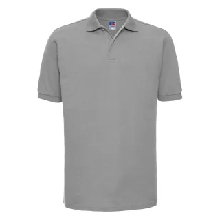Russell Herren Ripp Polo-Shirt, Kurzarm (Hellgrau)