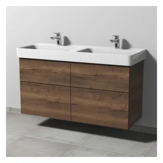 Sanipa 3way Waschtischunterbau zu Laufen Pro S Waschtisch mit 4 Auszügen, Eiche-Tabak SM78750