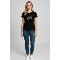 Banco T-Shirt Damen Kurzarm Print - "Die Hoffnung bleibt" Unifarben