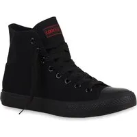 VAN HILL 5411942 HO CB019-1 Herren Sneaker All Black 42 Sneaker Herren High Top Sneakers Schnürer Sportschuhe