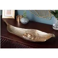 riess-ambiente Dekoschale ABSTRACT LEAF 64cm gold, Metall · im Blattdesign · Accessoireschale · Handarbeit · Accessoire