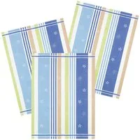 Kracht Geschirrtuch Blümchen, (Set, 3-tlg., 3-teilig), Geschirrtücher ca. 50 x 70 cm Halbleinen Jacquard