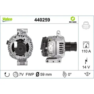 Valeo Lichtmaschine Ford Transit 2,4 TDCi 440259