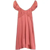 Bhoem Satinkleid Satin-Minikleid mit geraffter Brustpartie (1-tlg)