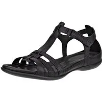 Ecco Flash (weiches Leder) schwarz Damen Sandale