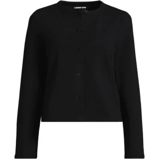 Kurzer Starfish-Cardigan, Damen, size: regular, Blau, Baumwoll-Mischung, by Lands' End
