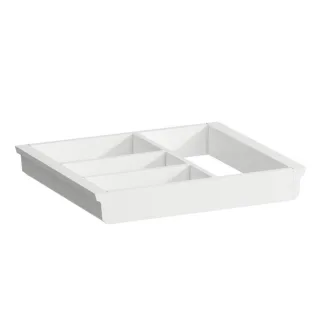 LAUFEN Space Ordnungssystem H4954051606311 32x4,5x27,4cm, für große Schubladen, weiß