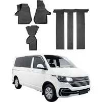 OMAC Auto-Fußmatten für VW T6.1 Multivan 2019-2024 Schwarz 4 tlg TPE (4 St), für VW T6.1 Multivan 2019-2024 VW T6.1 Multivan 2019-2024, Antirutsch,Wasserfest,Einfache Installation