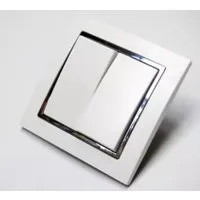 Lichtideen Schalter 5755 Levina S Serien Schalter silberner Rand 10 Ampere (Taster, Schalter, Anennendose, Steckdose mit USB lieferbar)